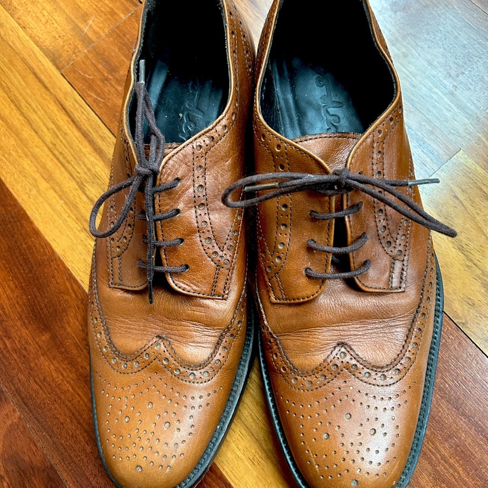 BODEN Wingtip Brogues Shoes Tan Leather Euro sz 40